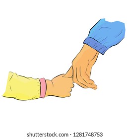 Boy And Girl Holding Hands Outline Drawing Images Stock Photos Vectors Shutterstock