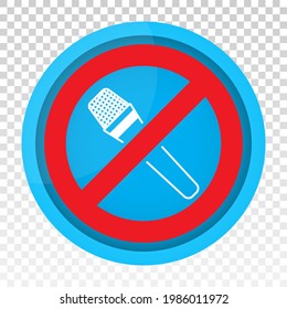 Icono de color plano silenciar el micrófono o silenciar el teléfono móvil para aplicaciones y sitios web