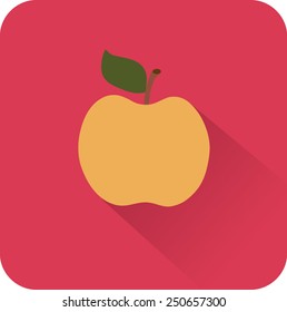 Iconos de color plano manzana. 