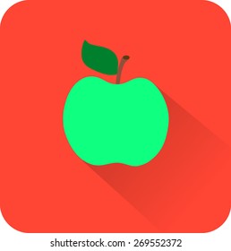 Flat color icons apple.