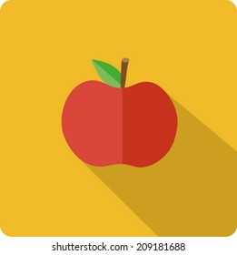 Flat color icons apple. UI design.