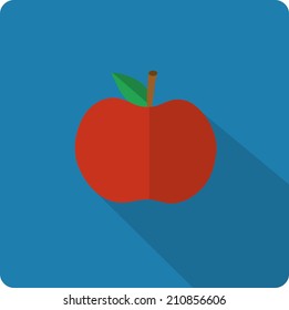 Flat color icons apple. UI design.