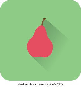 Flat color icons pear. UI design.