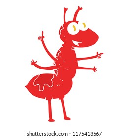 flat color illustration of ant