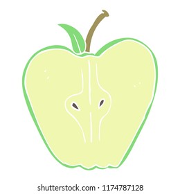 ilustración de color plano de manzana