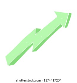 flat color illustration of arrow up trend