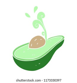 ilustración de color plano del aguacate