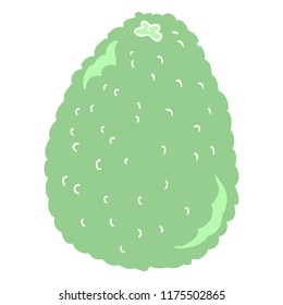 flache Farbgrafik von Avocado