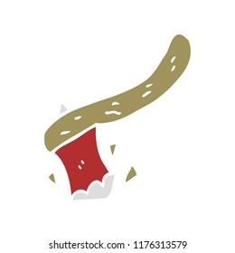 flat color illustration of axe