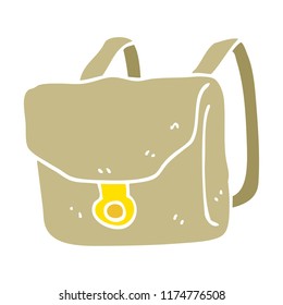 flat color illustration of backpack