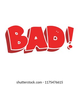 flat color illustration of Bad symbol
