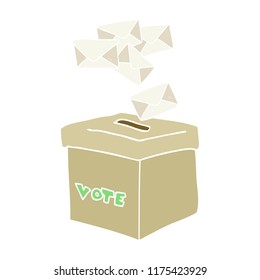 flat color illustration of ballot box
