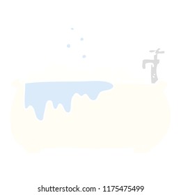 flat color illustration of bath