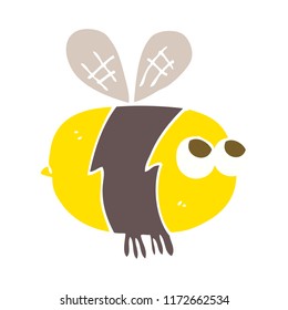 flat color illustration of bee