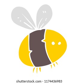 flat color illustration of bee