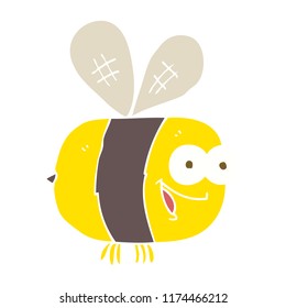 flat color illustration of bee