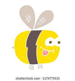 flat color illustration of bee