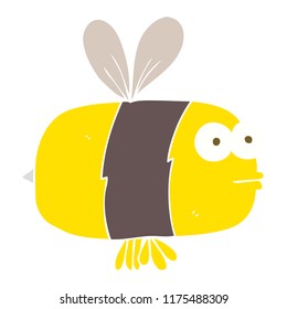 flat color illustration of bee