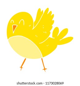 flat color illustration of bird