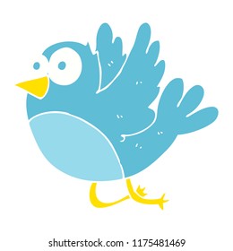 flat color illustration of bird