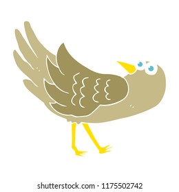 flat color illustration of bird