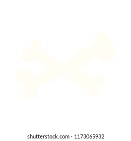flache Farbgrafik von Knochen
