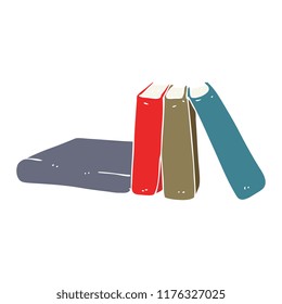 flat color illustration of books