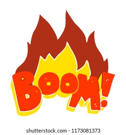 flat color illustration of boom