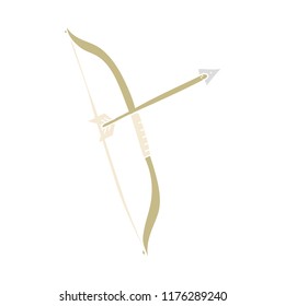 flat color illustration of bow and arrow