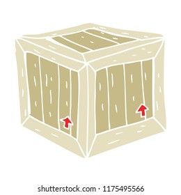 flat color illustration of box