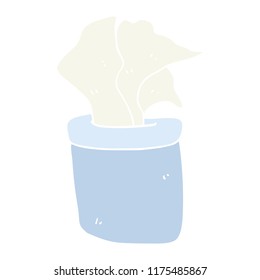 flat color illustration of box of tissues
