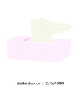 ilustración de color plano de la caja de tejidos