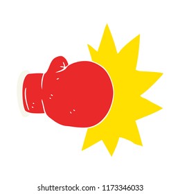 flat color illustration of boxing glove