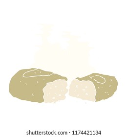 ilustración de color plano del pan