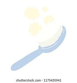 flat color illustration of brush