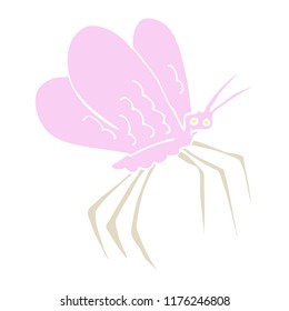 flat color illustration of butterfly