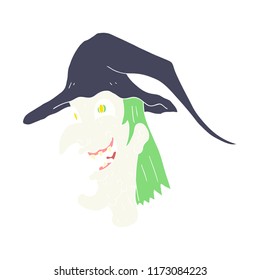 flache Farbgrafik der Kettellerhexe