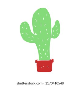 flat color illustration of cactus
