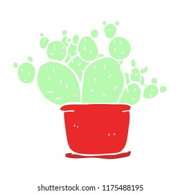 flat color illustration of cactus