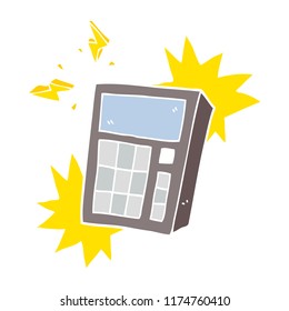 flat color illustration of calculator