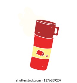 flat color illustration of camping flask