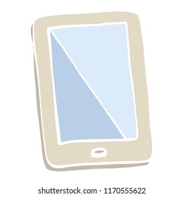 tablet de computador de desenho animado de ilustração de cor plana