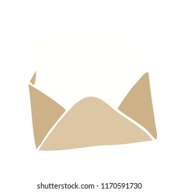 flat color illustration cartoon final notice letter