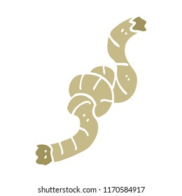flat color illustration cartoon knotted rope