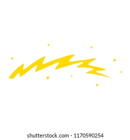 flat color illustration cartoon lightning bolt