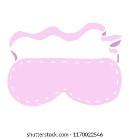 flat color illustration cartoon sleeping mask
