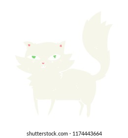 ilustración de color plano del gato
