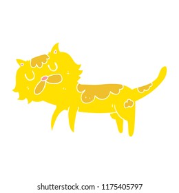 ilustración de color plano del gato