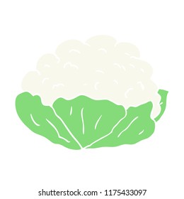 ilustración de color plano de coliflor