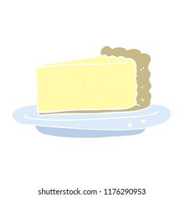 flache farbige Illustration von Käsekuchen